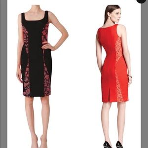 Black halo red dress